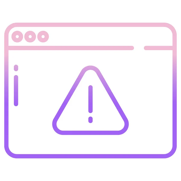 Error Icono Web Ilustración Simple — Vector de stock