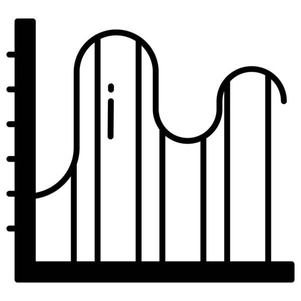 Gráfico Barras Ilustración Simple — Vector de stock