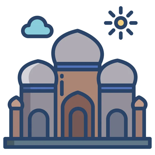 Moschea Vettore Illustrazione Sfondo — Vettoriale Stock