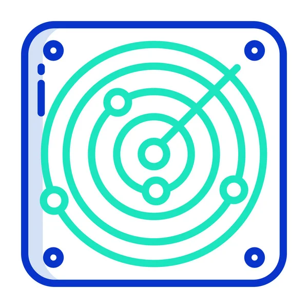 Radar. Web simgesi basit illüstrasyon 