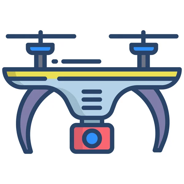 Dron Ikona Web Prosta Ilustracja — Wektor stockowy