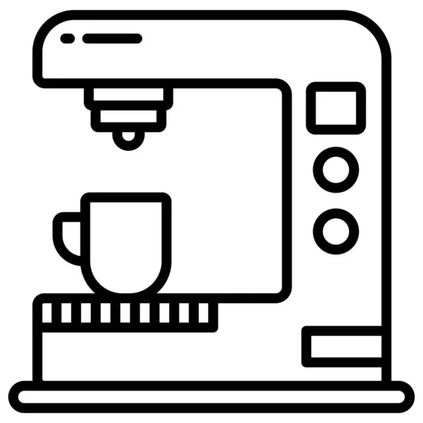 Kaffeemaschine Einfaches Design — Stockvektor