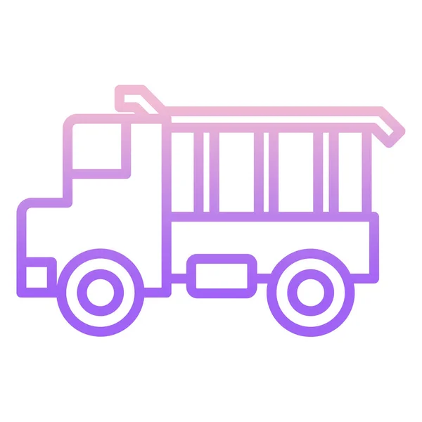 Φορτηγό Εικονίδιο Web Απλή Απεικόνιση — Διανυσματικό Αρχείο