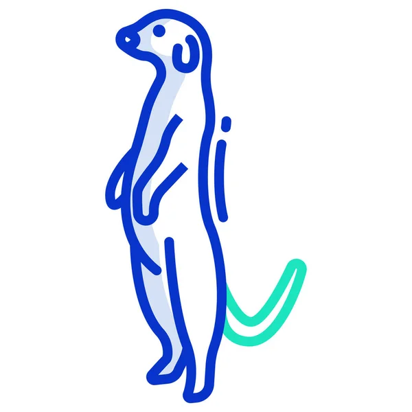 Erdmännchen Icon Vektor Illustration — Stockvektor