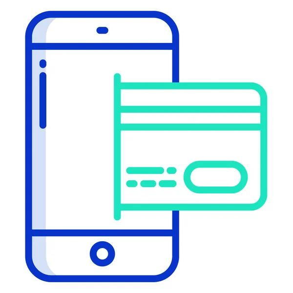 Mobile Payment Icon Flaches Design Geschäftskonzept Isolierte Illustration — Stockvektor