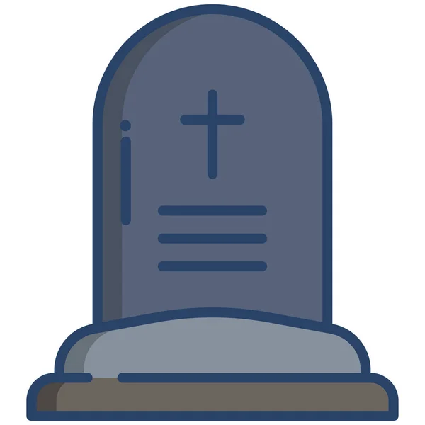 Надгробний Камінь Веб Іконка Проста Ілюстрація — стоковий вектор