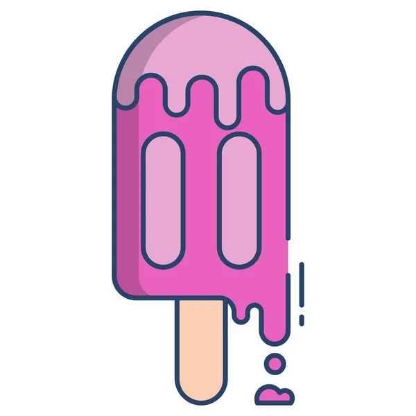 Ice Cream Icon Vector Illustration — Stock Vector