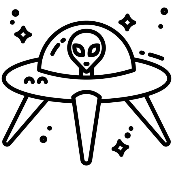 Vetores de Desenho Animado Bonito Estranho Alien Em Disco Voador Ovni  Ilustração Vetorial Simples Contorno Ícone Doodle Preto E Branco e mais  imagens de Alienígena - iStock