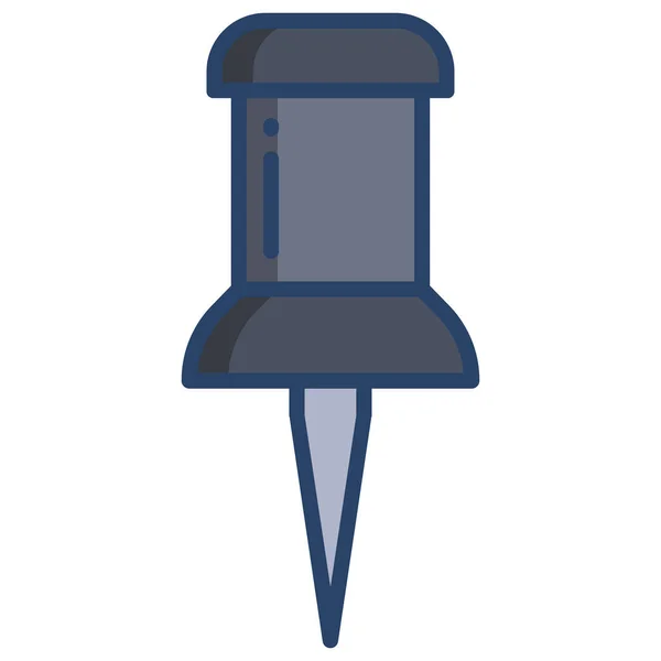 Push Pin Simple Illustration — Stock Vector