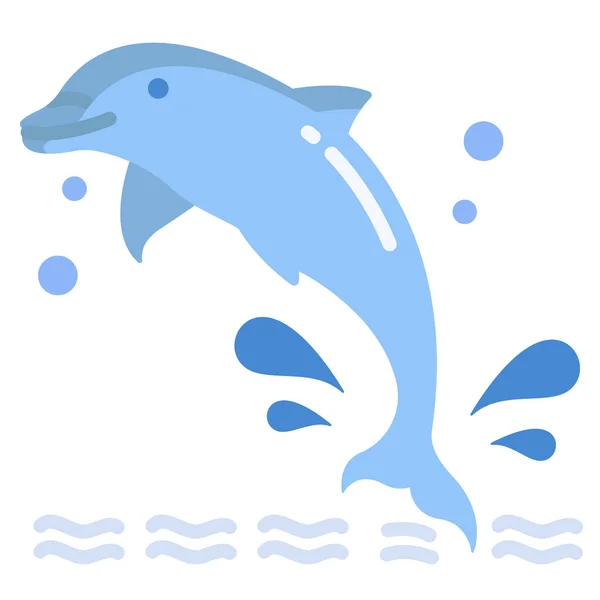 Dolphin Icon Vector Illustration — Stock Vector