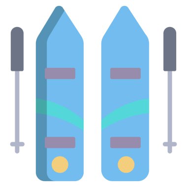 Beyaz arkaplanda basit bir snowboard simgesi