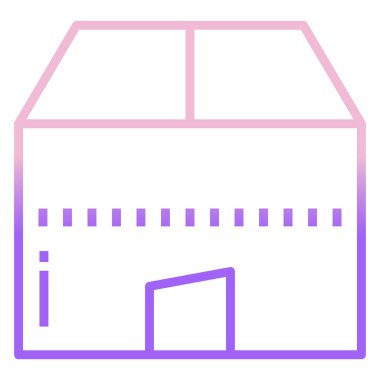 Kutu. Web simgesi basit illüstrasyon