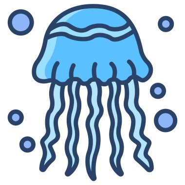 Basit vektör simgesi, balığın çizimi