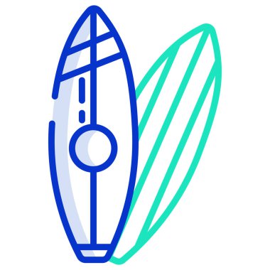 Sörf tahtası basit simgesi, vektör illüstrasyonu