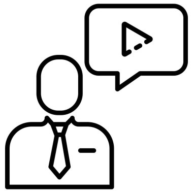 Konuş. Web simgesi basit illüstrasyon