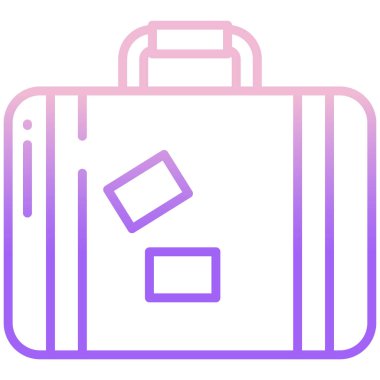 Beyaz arkaplanda basit bir vektör Suitcase simgesi