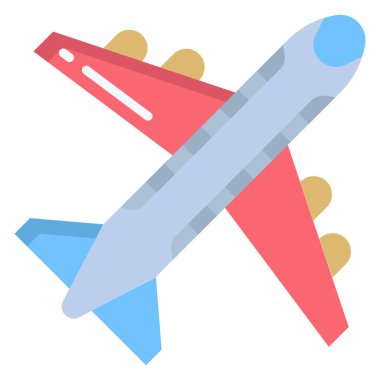 uçak web simgesi, vektör illüstrasyonu 