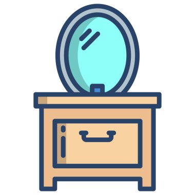 Beyaz arkaplanda izole edilmiş web tasarımı için ev mobilyası vektör simgeleri