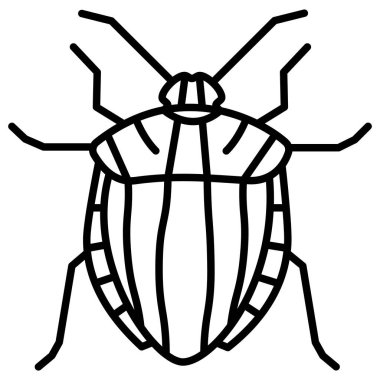 Çizgi film böceğinin basit web simgesi