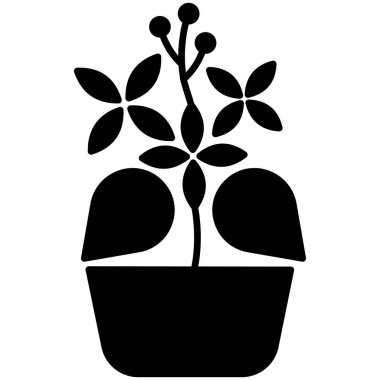 Çiçek. Web simgesi basit illüstrasyon