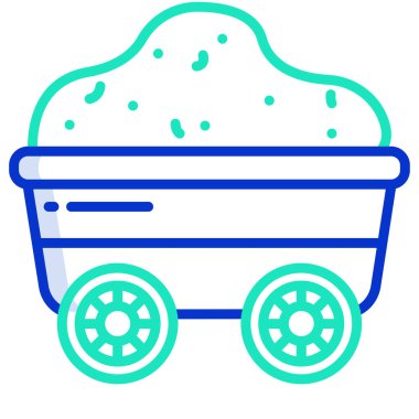 El arabası. Web simgesi basit illüstrasyon