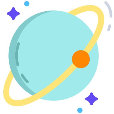 Gezegen. Web simgesi basit illüstrasyon