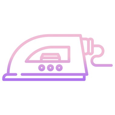 Ütü yapıyorum. Web simgesi basit illüstrasyon