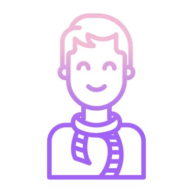 Adamım. Web simgesi basit illüstrasyon