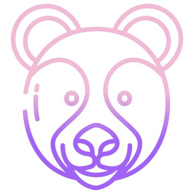 Tatlı bir çizgi film ayısının vektör çizimi 