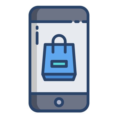  çanta web simgesi basit illüstrasyon