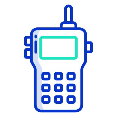 Telsiz talkie basit simgesi, vektör illüstrasyonu