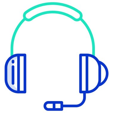 kulaklıklar web simgesi, vektör illüstrasyonu 