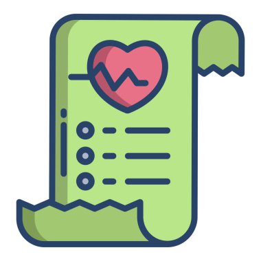 tıbbi fatura beyaz arkaplanda basit vektör simgesi