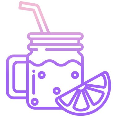 Web için basit bir içecek vektör simgesi çizimi