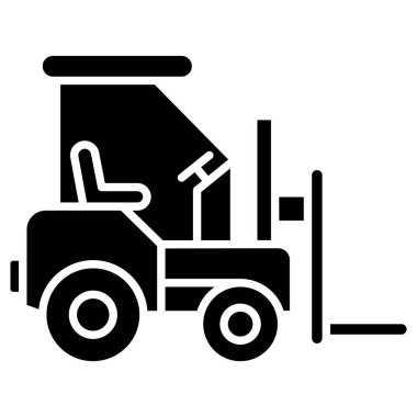 forklift. Web simgesi basit illüstrasyon