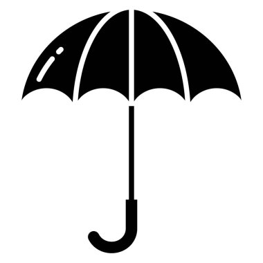 şemsiye basit simgesi, vektör çizim