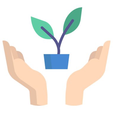 Bitki. Web simgesi basit illüstrasyon