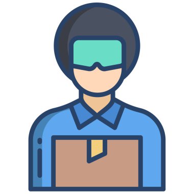 Web simgesi adam vektör illüstrasyonu 