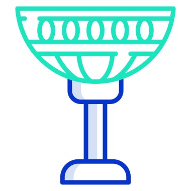 Mısır Kraliyet Kupası. Web simgesi basit illüstrasyon