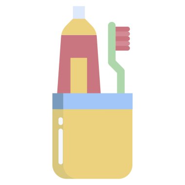 Diş macunu. Web simgesi basit illüstrasyon