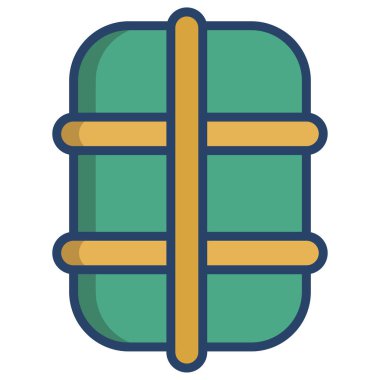 Beyaz arkaplanda Tamale basit vektör simgesi