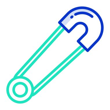 Basit vektör simgesi, çengelli iğne çizimi