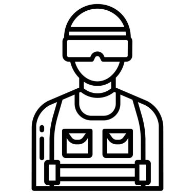 Miğferli bir adamın vektör çizimi.