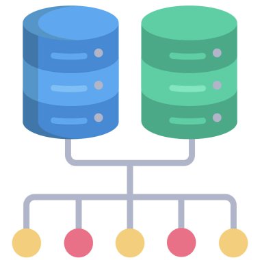 veritabanı. Web simgesi basit illüstrasyon