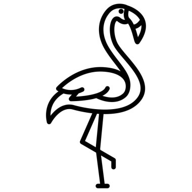 Flamingo vektör resimleme arkaplanı 