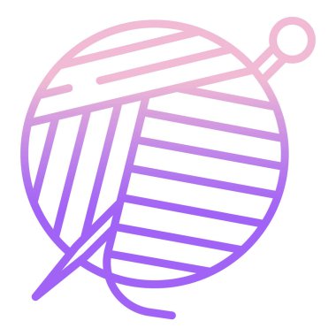 Örgü iğneleri ikonu. vektör illüstrasyonu