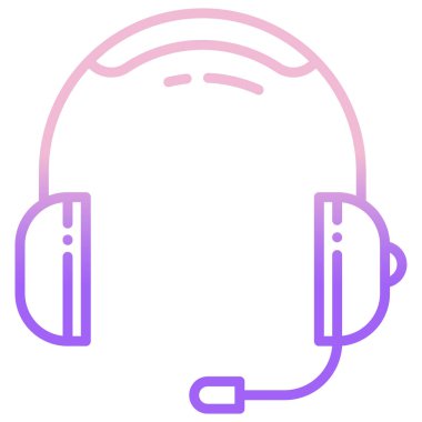 Kulaklık. Web simgesi basit illüstrasyon