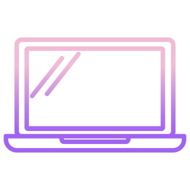 dizüstü bilgisayar simgesi, vektör illüstrasyonu