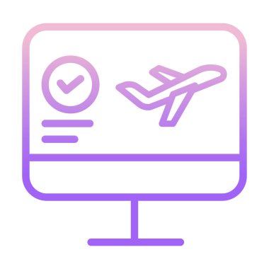 uçuş vektörü simgesi modern illüstrasyon