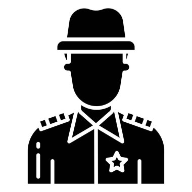 - Dedektif. Web simgesi vektör illüstrasyonu